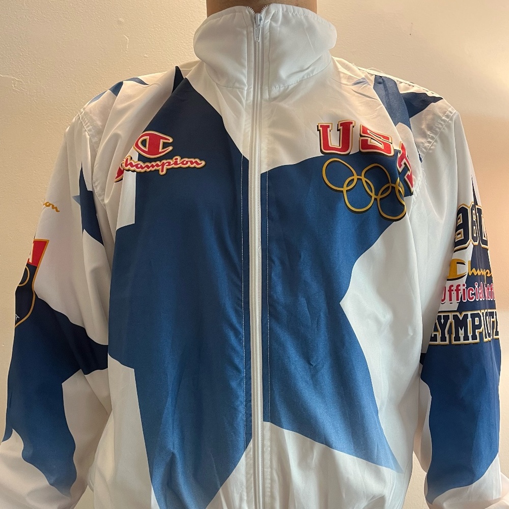 RARE! Champion Vintage Jacket with Tags from Olympic Games 1996 (white)